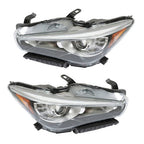 Pair Projector For Infiniti Q50 2014-2017 Passenger+Driver Side Clear Headlights