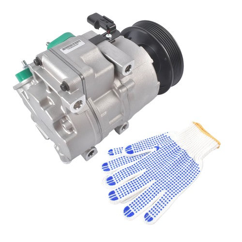 New A/C Compressor for Hyundai Genesis 3.8 2009-2014 V6 3.8L w/ 6-Groove Pulley