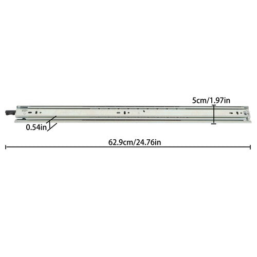 1 Pair of 24In Locking Drawer Slides Full Extension & Lock 150 lb Load Capacity