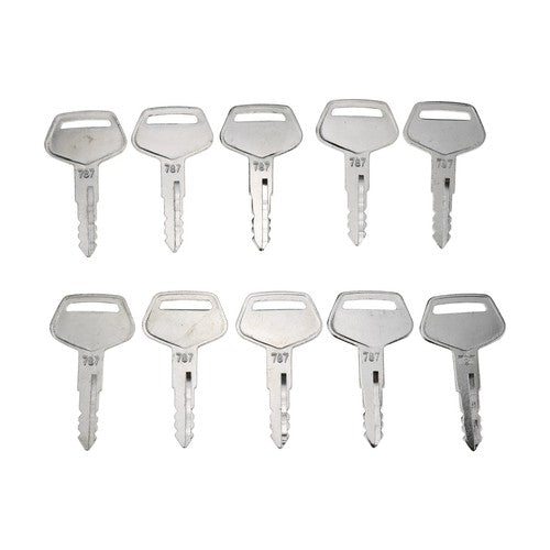 10X Keys Heavy Equipment Key 787 for Komatsu Equipment