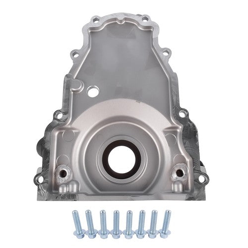 Timing Cover with 10AN Twin Turbo Oil Drain Fittings for LS Gen IV GM LS 6.2L