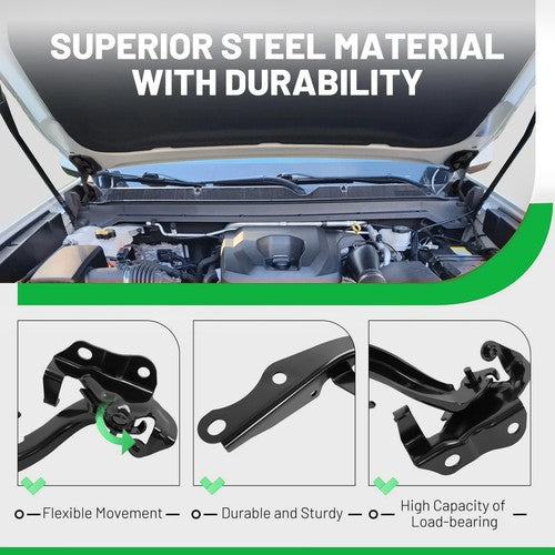 Hood Hinge Kit Fits 2010-2024 Toyota 4Runner 2pcs Driver & Passenger Side