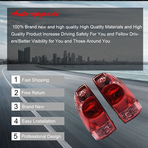 2pcs New Left+Right Red Rear Tail Brake Light Lamp Fit For Toyota Tacoma 08-15