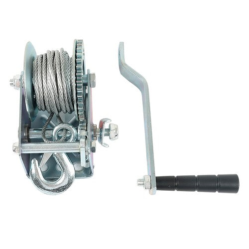 600 lbs Steel Cable Hand Winch Crank Gear Winch Atv Boat Trailer Heavy Duty