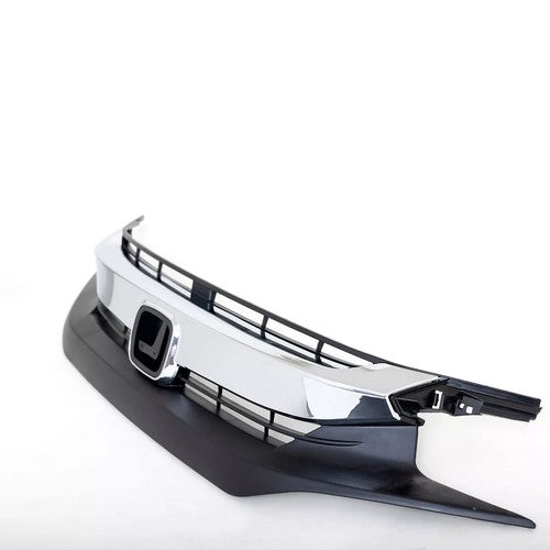 Front Upper Grille & Fog Lights Lamps Set for 2016-2018 for Honda Civic