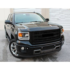 Front Bumper Grille Gloss Black For GMC Sierra 1500 2014 2015 SLT Style 23254463