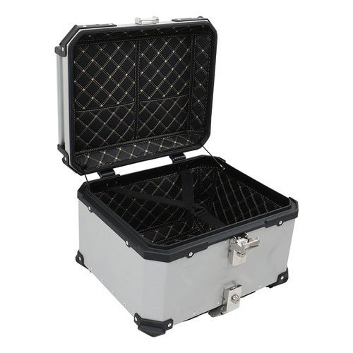 55L Silver Luggage Waterproof Tail Box Scooter Trunk Storage Top Case Motorcycle
