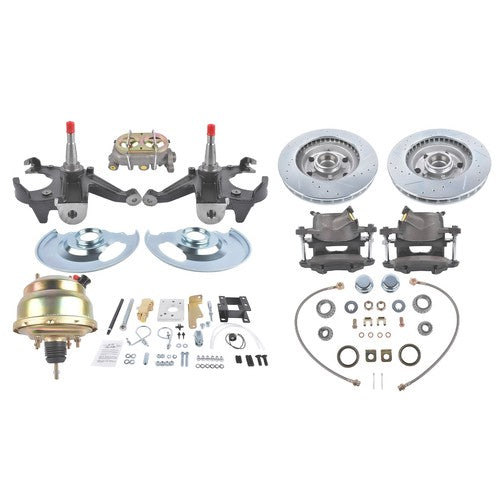 For 63-66 Chevrolet C10 Chevy Truck Front Disc Brake Conversion 6 Lug Stock/Drop