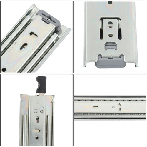 1 Pair of 20In Locking Drawer Slides Full Extension & Lock 150 lb Load Capacity