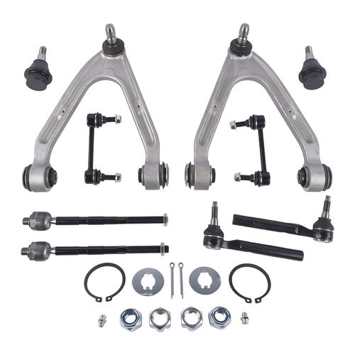 10Pcs Front Upper Control Arm w/Ball Joint Sway Bars Kit for Hummer H3 2007-2010