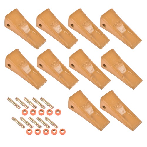 10 Sets 1U3202 Digging Bucket Teeth with Pins 8E6208 & Retainers 8E6209 for J200