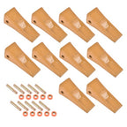 10 Sets 1U3202 Digging Bucket Teeth with Pins 8E6208 & Retainers 8E6209 for J200