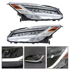 Headlights Fit For Honda Accord Sedan 2016-2017 Projector LH & RH Pair Set LED
