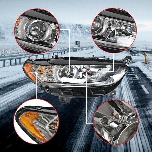 For Ford Fusion 2013 2014 2015 2016 Headlight Headlamps Clear Halogen Passenger