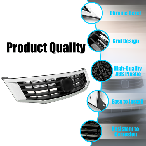 HO1200189 Front Upper Bumper Grille Chrome Grill for Honda Accord 2008-2010