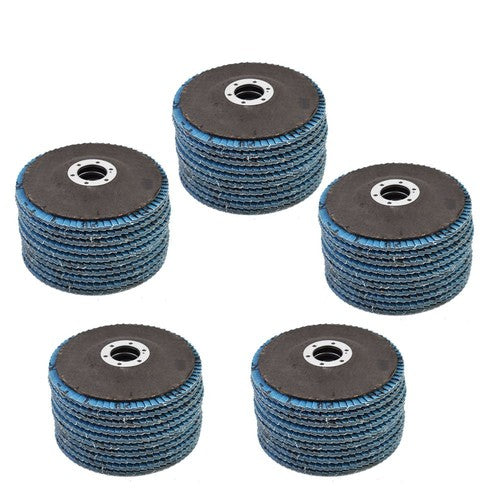 PACK 50 PREMIUM ZIRCONIA FLAP DISC SANDING GRINDING 4-1/2" X 7/8" 40 GRIT