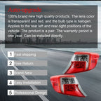 Fit For Toyota Camry 2012-2014 One Pair Outer LH + RH Tail Light Brake Lamp
