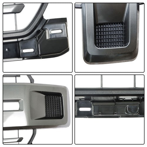Plastic Gray Front Upper Hood Grille New For Ford F-150 XLT XL 2018 2019 2020