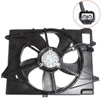 Fit For 2015-2017 Sonata 2.4L Plastic Radiator AC Condenser Cooling Fan Assembly
