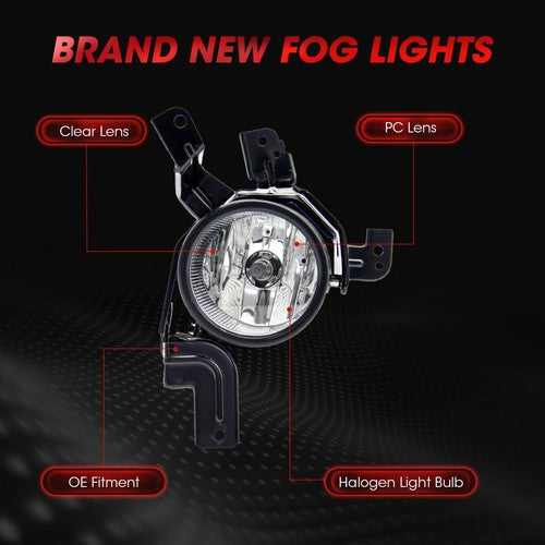 Fog Light Assembly Fit For 2007 2008 2009 Honda CRV Switch And Wiring Kit Clear