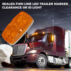 10X Trailer Amber LED Marker Light Double Bullseye 10 Diodes Clearance Light