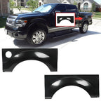 FRP07 Black Rear Wheel Arch Quarter Panels for Ford F150 F-150 09-14 Pair
