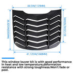 Fits 2015 2023 2019 2018 Ford Mustang Rear Window Louver Cover Sun Shade ABS