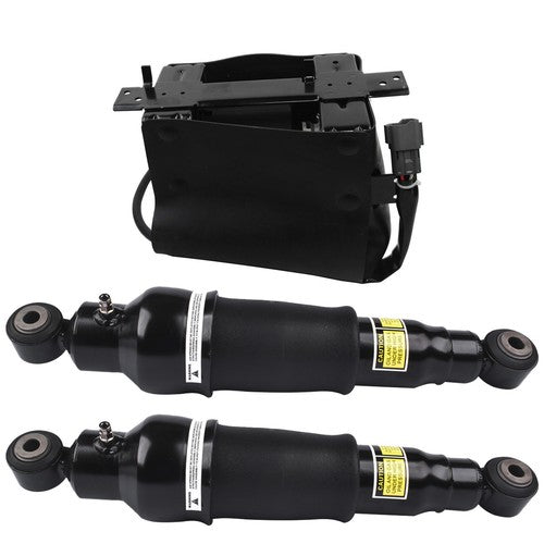 2Pcs Air Shock Absorber + 1Pc Compressor Pump Rear For Infiniti QX56 2007-2010