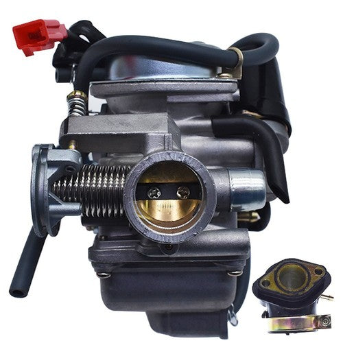 Go Kart Carburetor & Intake Manifold Boot For Yerf Dog Spiderbox GX150 GY6 150cc
