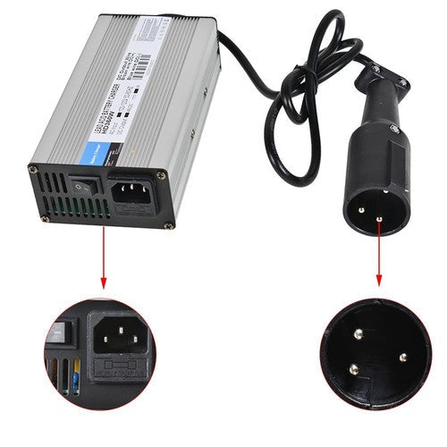 48 Volt 6 Amp Battery Charger Snap Head 3 Pin Plug For Club Car Golf Cart