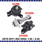 Engine Trans w/o Bracket & Torque Strut Mount 3PCS for Kia Soul 1.6L 2.0L 10-11