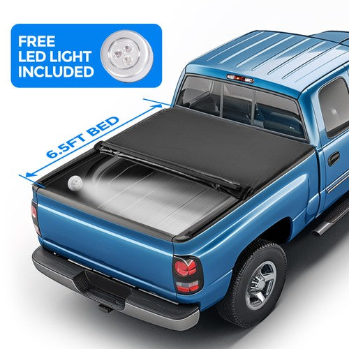 Tonneau Cover 6.5FT Bed Roll Up for GMC Sierra Chevy Silverado 1500 1988-2007