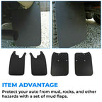 Mud Guards Flaps for Tacoma 4x4 Prerunner 1995-2004 with Flares