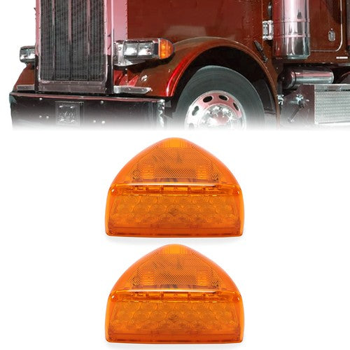 Pair 31 Led For Peterbilt 379 359 Turn Signal Light Amber Led Amber Lens Rh Lh