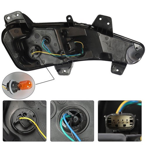 For Chevy Malibu 19-20 1.5/2.0L Driver Left Clear Lens LED DRL Fog Single Light