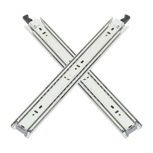 1 Pair of 18" Locking Drawer Slides Full Extension & Lock 150 lb Load Capacity