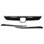 Glossy Black Front Grille Lip Cover Moulding Trim for Honda Accord 2018-2020