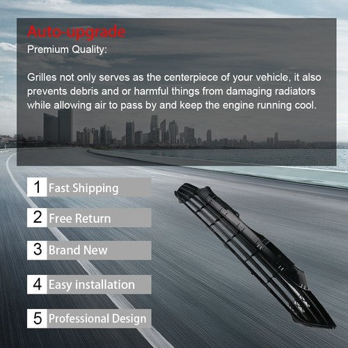Front+Lower Bumper Grille Fit For Honda CRV CR-V 2007 2008 2009 Sedan Chrome ABS