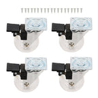 2 Inch Caster Wheels Set of 4 Heavy Duty Locking Casters with brake white