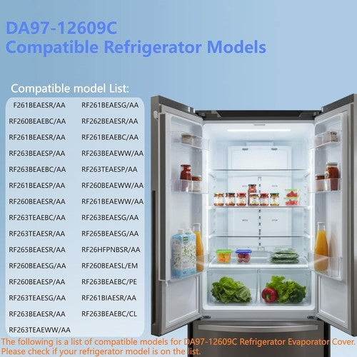 DA97 12609C Refrigerator Evaporator Cover for Samsung RF263BEAESR RF260BEAESR