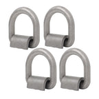4 Pack 3/4" Heavy Duty Weld On Forged D Rings with Welding Clips, 26,500 lbs