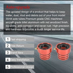 2PCS Red MG21103 Front Axle Tube Seal Pair For 87-17 Jeep Wrangler