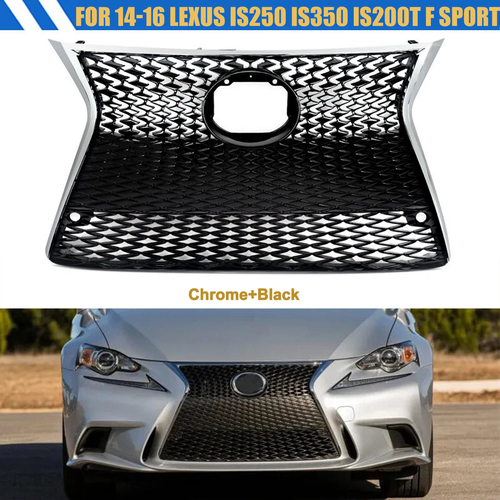 Front Bumper Grille Gloss Black for 14-16 for Lexus IS200t IS250 IS350 F Sport