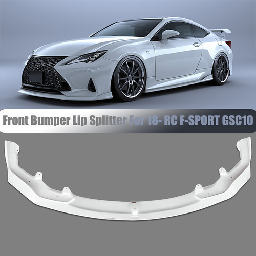FRP White Front Bumper Lower Splitter Lip for Lexus 2018 F-Sport GSC10 RC