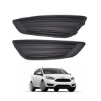 Left&Right Black Fog Light Cover For Ford Focus 15-2017 2018 Frame Bezel Trim