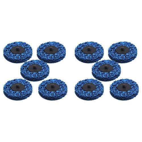 10 Pack 3" Blue Quick Change Easy Strip & Clean Discs For Paint Rust New
