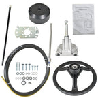13 Feet Boat Rotary Steering System Outboard Kit Marine with Wheel SS13713