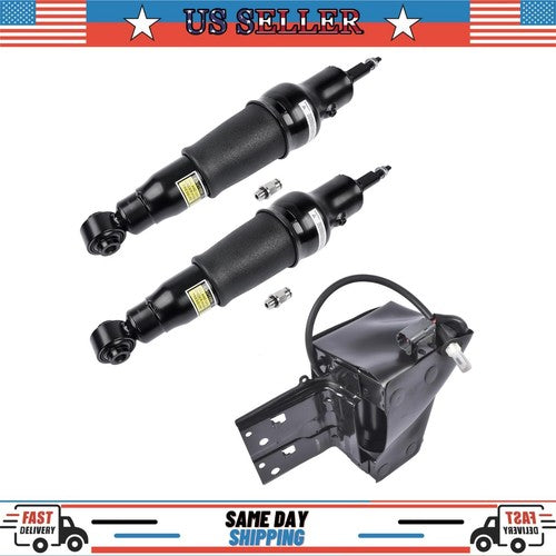 2 Air Suspension Shock Absorber + 1 Compressor For Infiniti QX56 2011-2013 Rear
