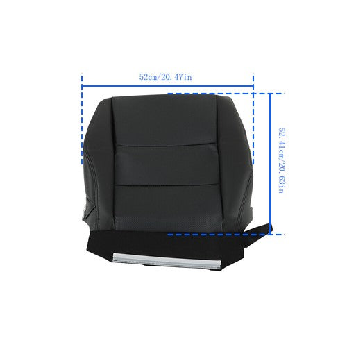 Passenger Bottom Perforated New Seat Cover Black Leather For Acura RDX 2007-2015