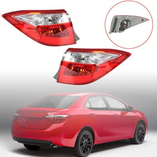 Rear LH+RH Side Outer Tail Light Signal Lamp Fit For Toyota Corolla Series 14-16